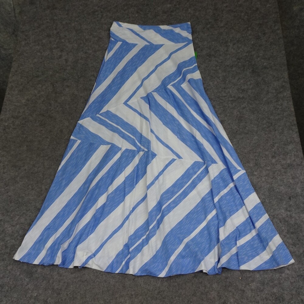 Lily Pulitzer Dress Womens Medium M White Striped Flowy Comfort Stretch Maxi
